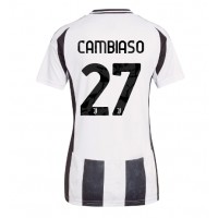 Fotballdrakt Dame Juventus Andrea Cambiaso #27 Hjemmedrakt 2024-25 Kortermet